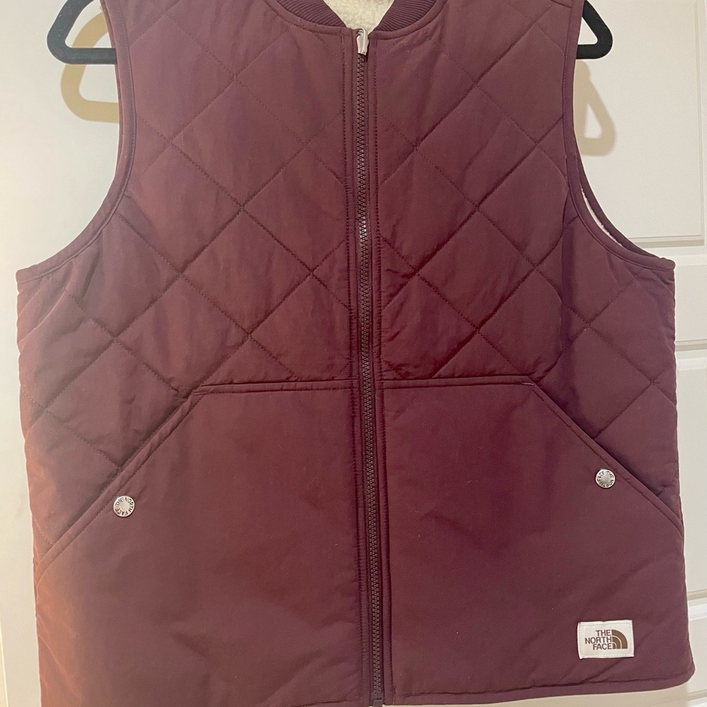 The North Face Maroon Quilted Vest